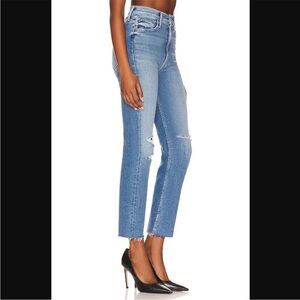 MOTHER high waisted rider ankle fray jeans, party like a pirate, size 29